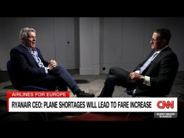 Ryanairin toimitusjohtaja varoittaa, että lentokonepula tulee todennäköisesti maksamaan eurooppalaisille matkustajille tänä kesänä