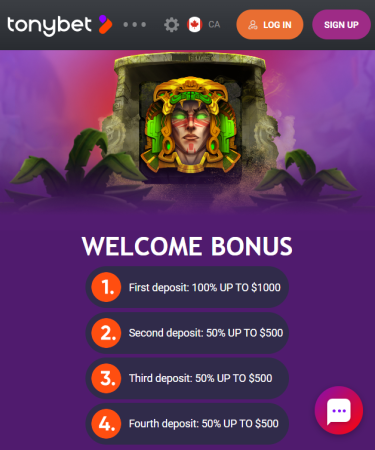 Tonybet canada welcome bonus casino