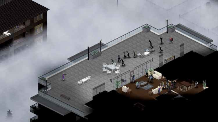 Project Zomboid Palyer Cornered Shooting At Zombies