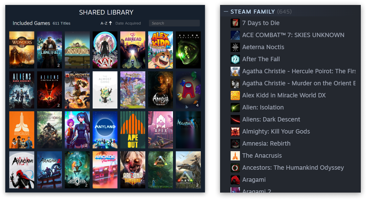 Valve lance de nouveaux outils de partage de jeux pour les familles Steam