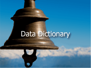 data dictionary