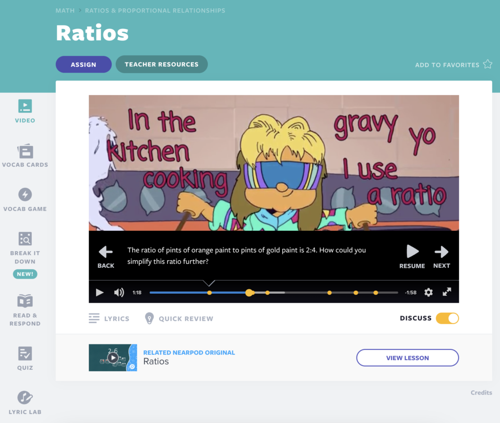 Ratios Discuss Mode video lesson