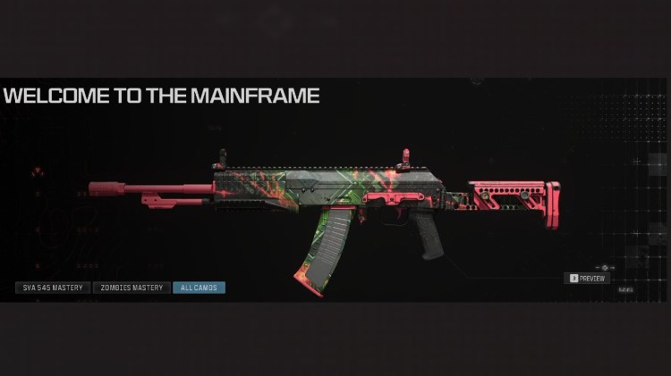 Welcome To The Mainframe Weapon Camo Call Of Duty