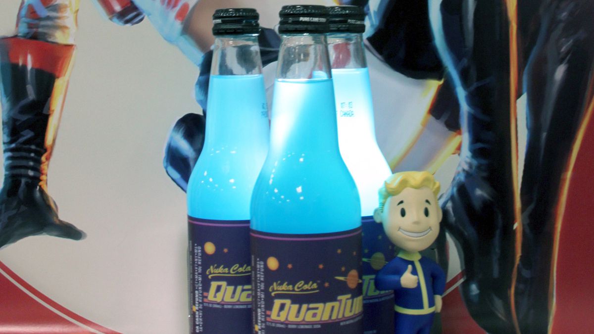 A shot of Nuka-Cola Quantum from Fallout 4
