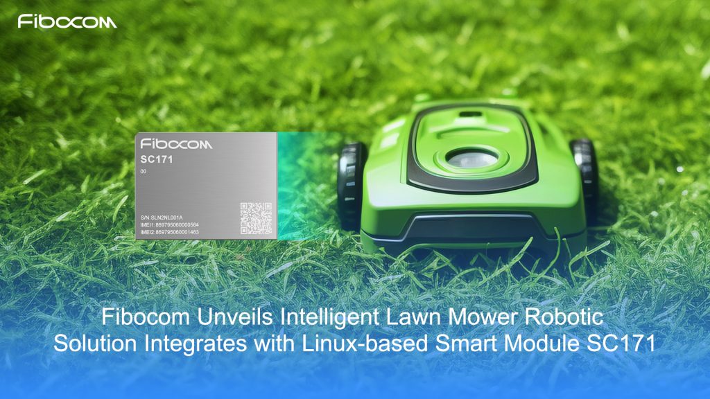 A picture with Fibocoms intelligent lawn mowet