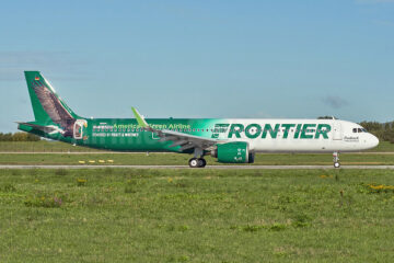 Frontier Airlines는 첫 번째 Airbus A321neo에 특별한 상징으로 "America's Greenest Airline" 타이틀을 기념합니다.