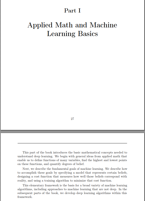 Books on Applied Math and Machine Learning Basics