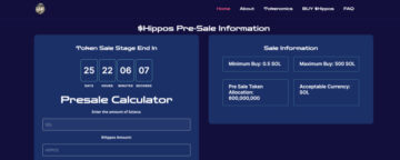 Hipposol, um Memecoin baseado em Solana anuncia rodada de pré-venda de token de $ Hippos