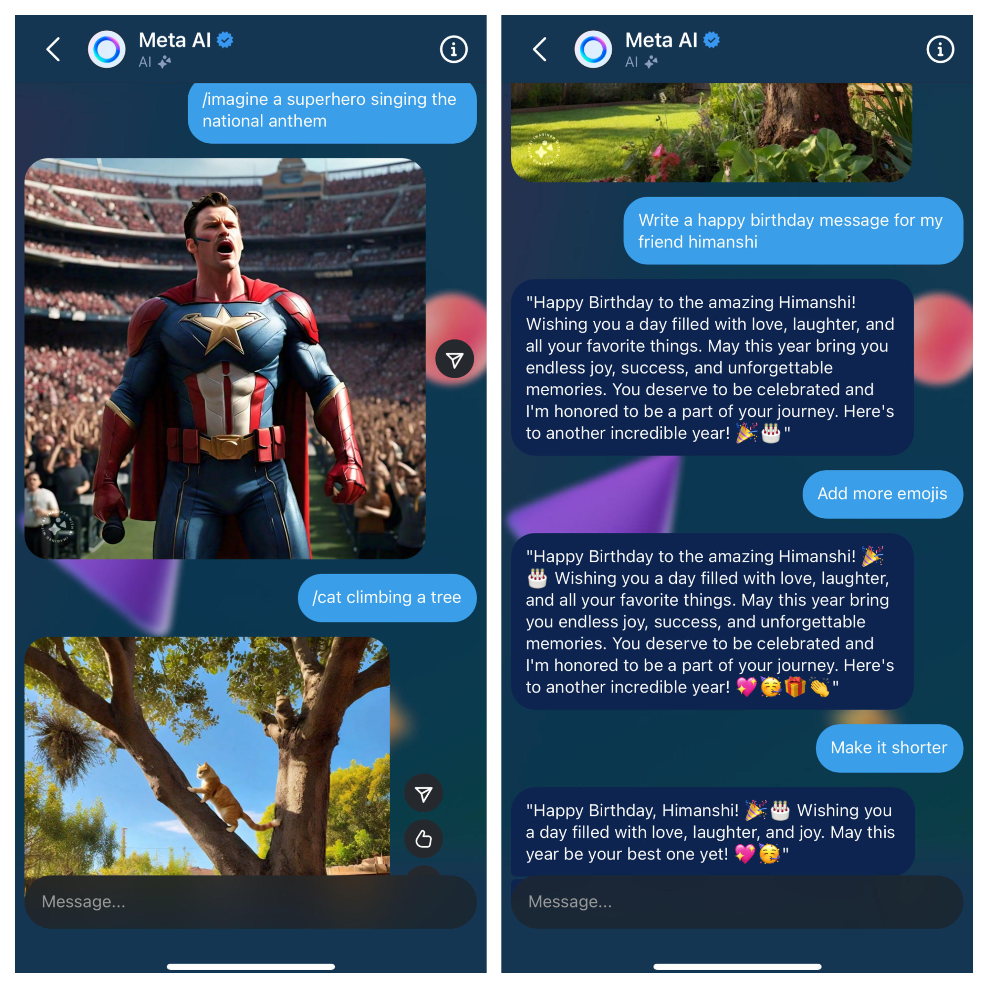 Meta AI on Instagram and Messenger