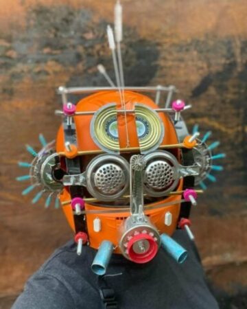 Mixed-Media Masks Made from Found Objects