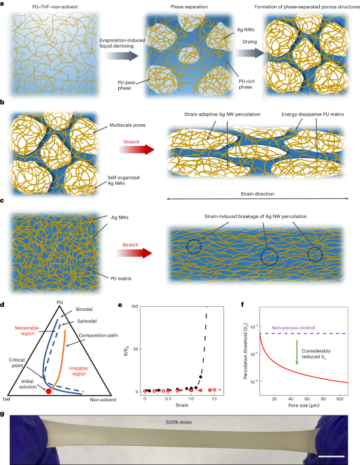 Nanocomposite poreux à phases séparées avec seuil de percolation ultra-faible pour la bioélectronique sans fil - Nature Nanotechnology