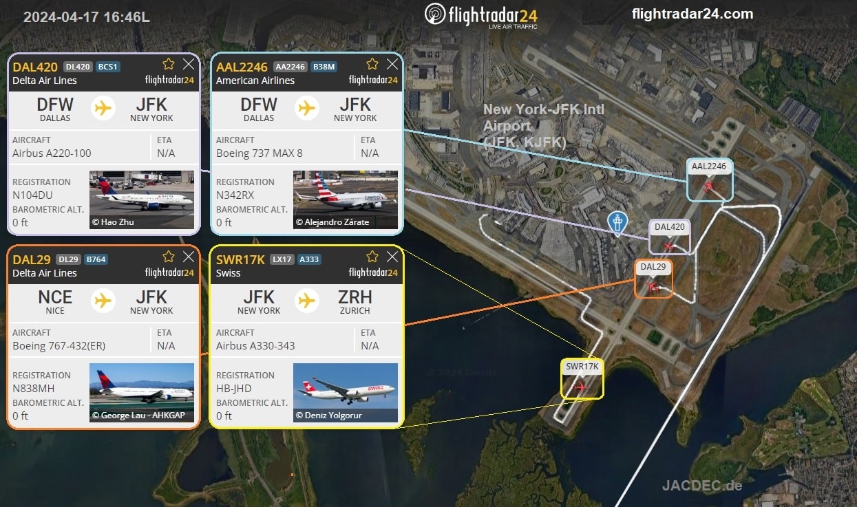 Serangan landasan memaksa SWISS Airbus A330 membatalkan lepas landas di New York JFK