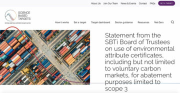 SBTI מתיר que empresas usem certificados ambientais para reduzir emissões. מאס…