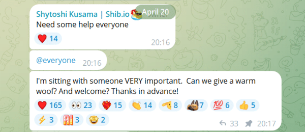 Shiba Inu leading seeking community request