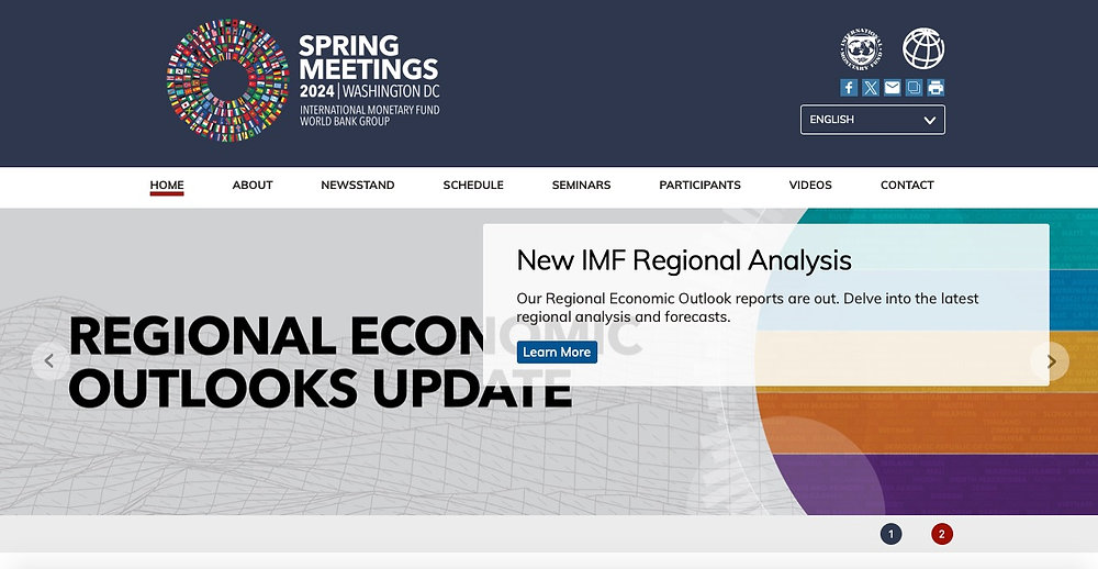 Sobre nimellä "Reuniões de Primavera" FMI-Banco Mundial de 2024:ssä.