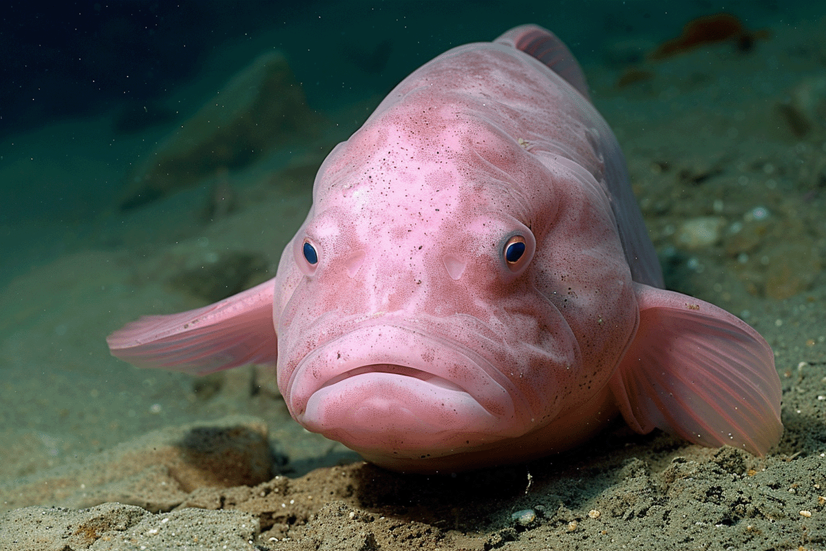Ugly species need biodiversity protection too_Blobfish swimming at the bottom of an ocean_visual 3