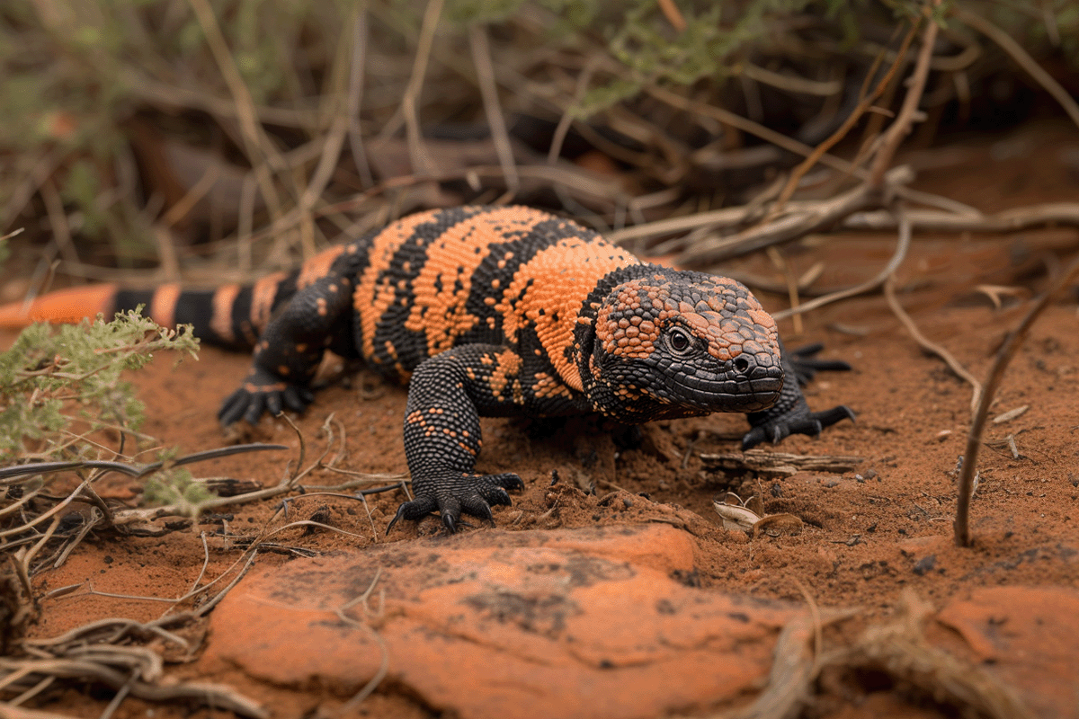 Ugly species need biodiversity protection too_Close-up of a Gila monster in its natural habitat_visual 7