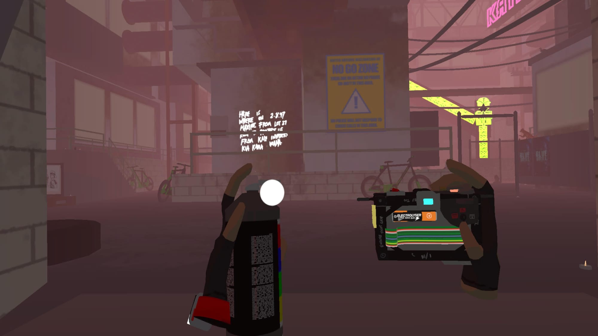 Umurangi Generation VR – zrzut ekranu z PSVR 2