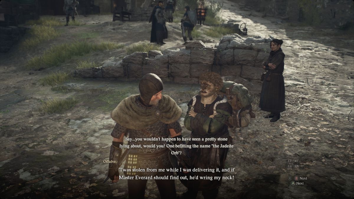 Dragon’s Dogma 2 player speaking with Offulve in the Checkpoint Rest Town