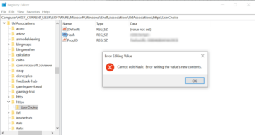 Windows memblokir aplikasi agar tidak mengubah browser default Anda
