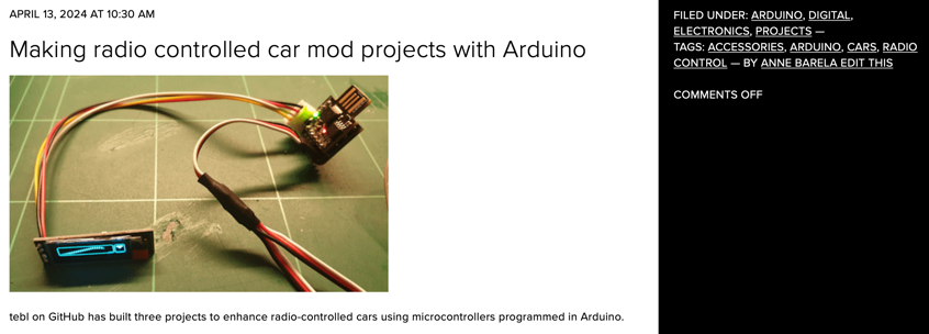 Making radio controlled car mod projects with Arduino Adafruit Industries Makers hackers artists designers and engineers