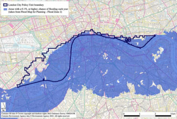 Adaptando as defesas de Londres contra inundações às alterações climáticas.