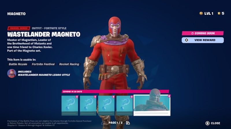 Battle Pass Fortnite C5 S3 Magneto