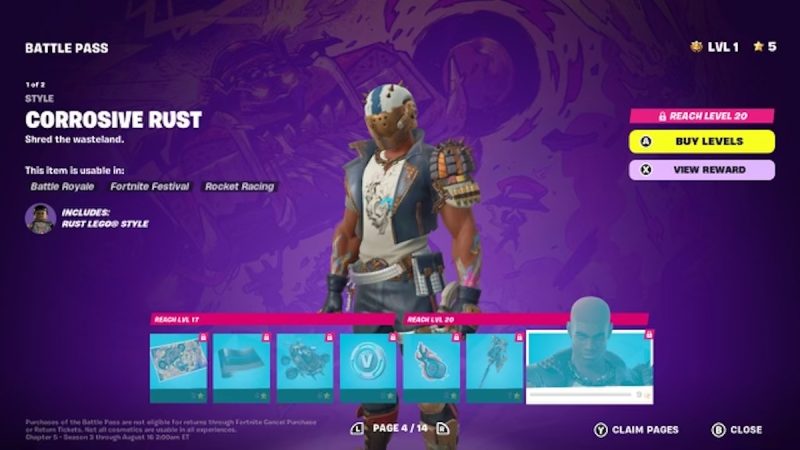 Battle Pass Fortnite C5 S3 Page 4