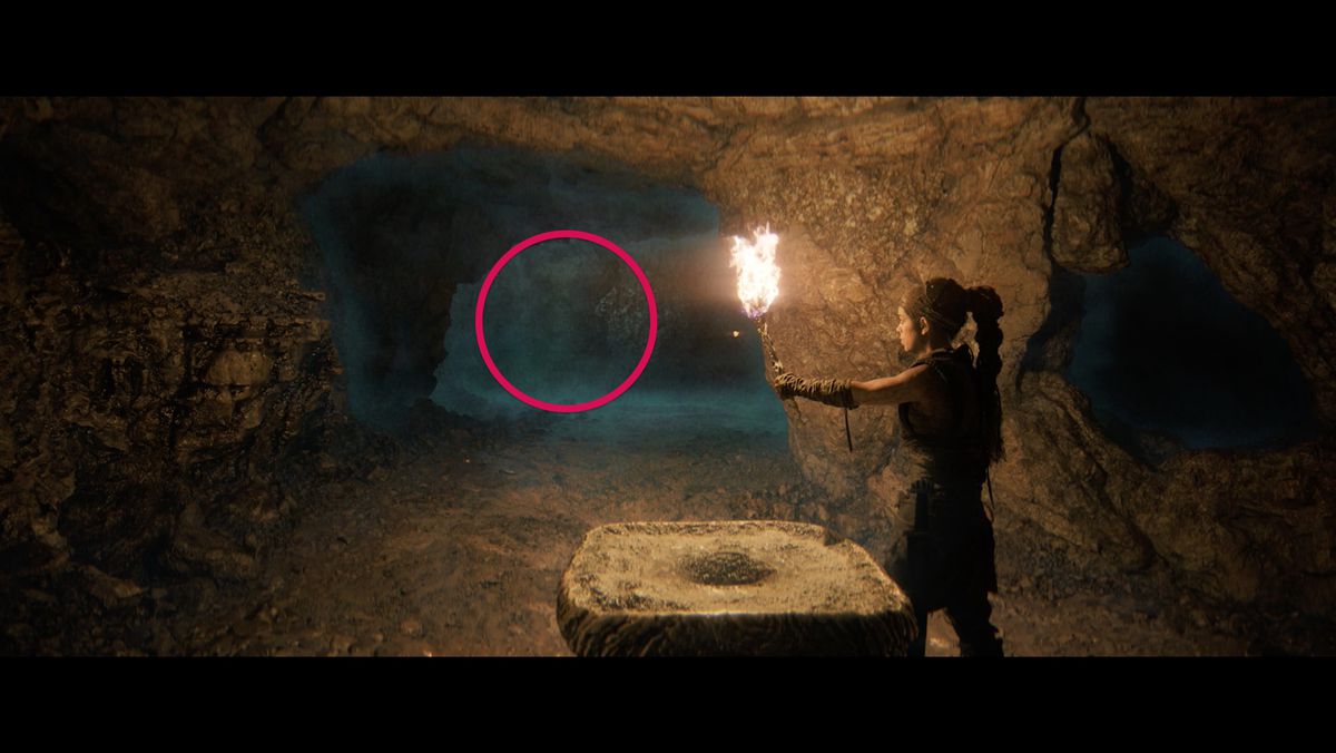 Hellblade 2 Enter the Caves stone face location 2 