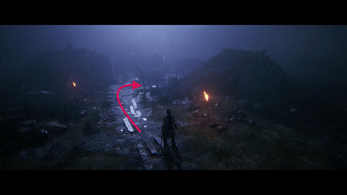 Hellblade 2 route to Another Question stone face location 2 