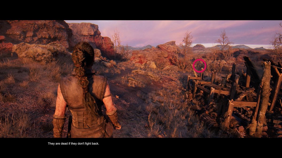 Hellblade 2 Red Hills stone face location 2