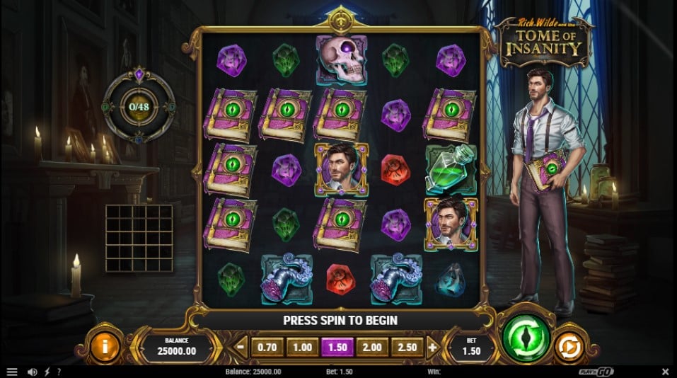 Rich Wilde and the Tome of Insanity slot reels Play'n GO - best new online slots of the week
