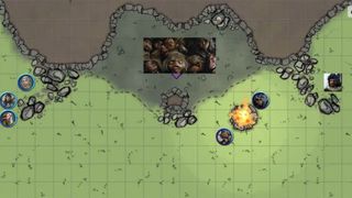 A party of adventurers observe a cave full of goblins