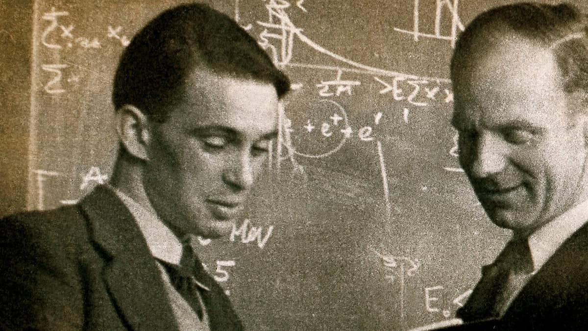 Bruno Touschek at the University of Glasgow in 1949 with Sam Curran