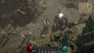 Diablo 4 necromancer surrounded by skeletal minions