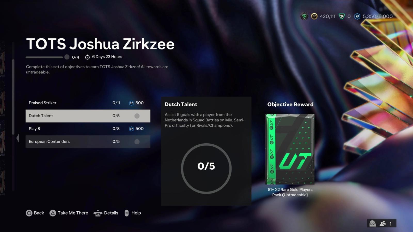 FC 24 TOTS Joshua Zirkzee Objectives Guide
