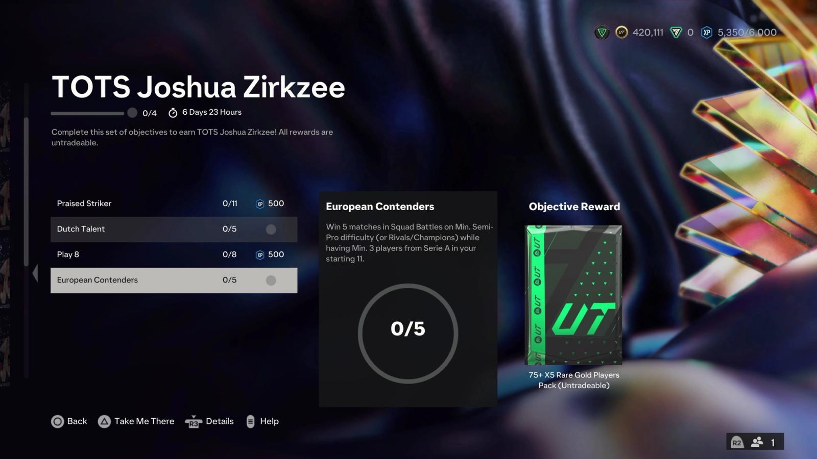 FC 24 TOTS Joshua Zirkzee Objectives Guide