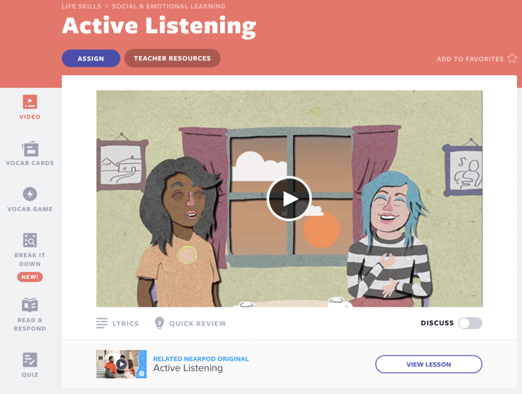 Active listening lesson video