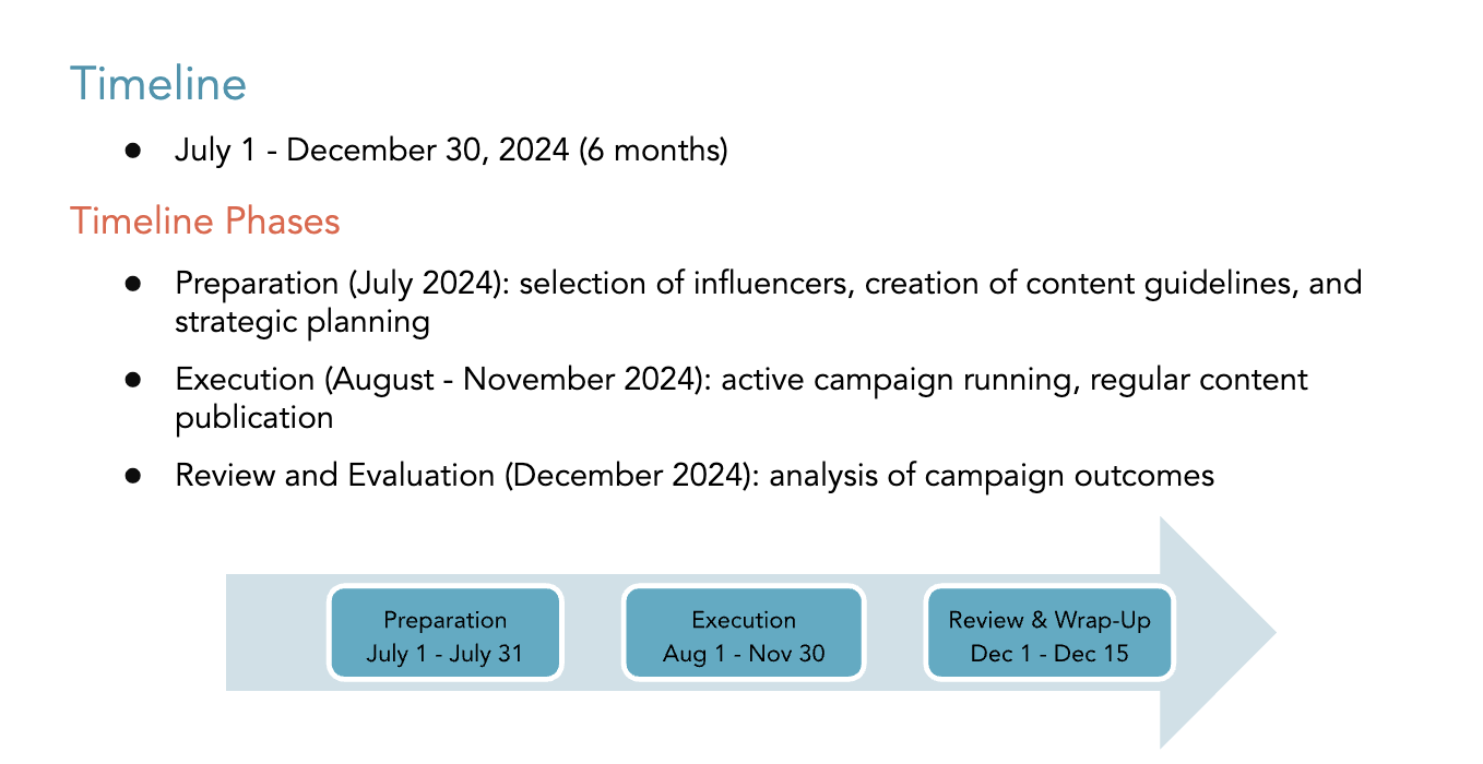 Example of a budget proposal for a marketing campaign
