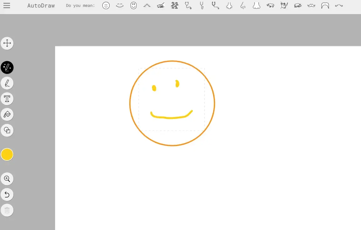 Testing the AutoDraw feature in AutoDraw
