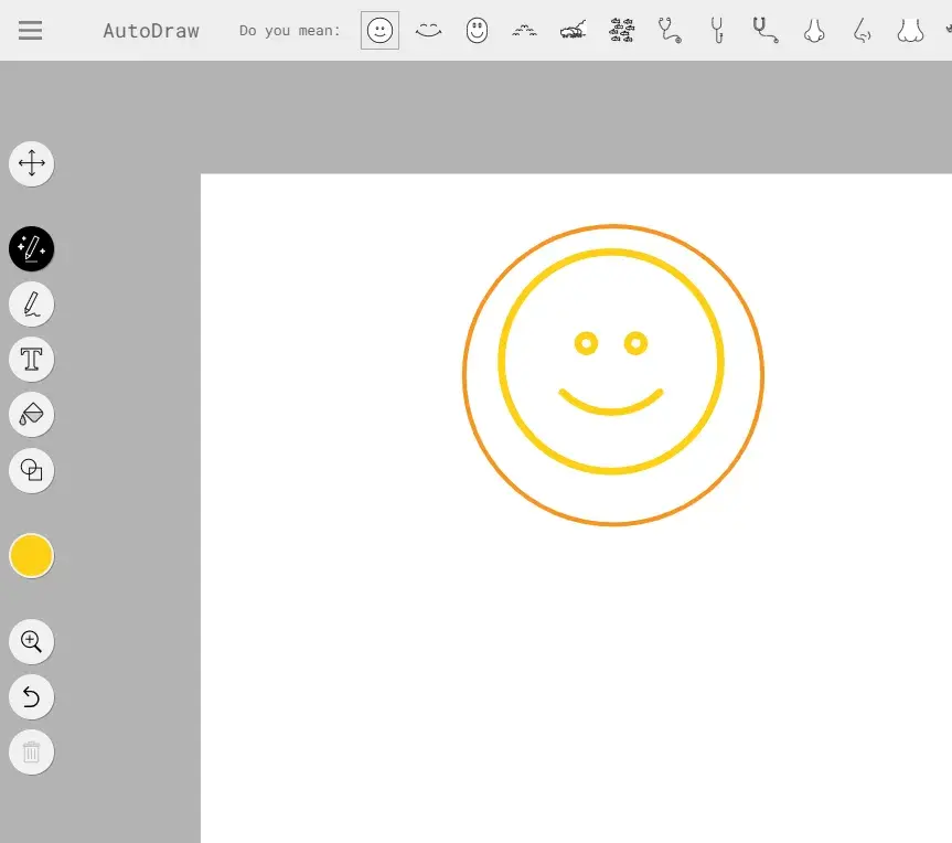 Testing the AutoDraw Do you mean feature in AutoDraw