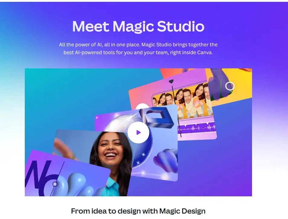 AI for graphic design, exploring Magic Studio via Canva 