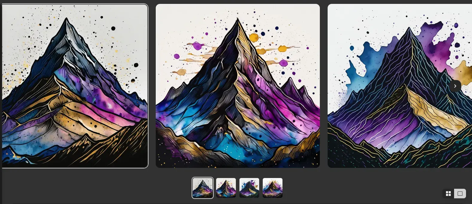 AI tools for graphic design, the results of changing Adobe Firefly AI settings 