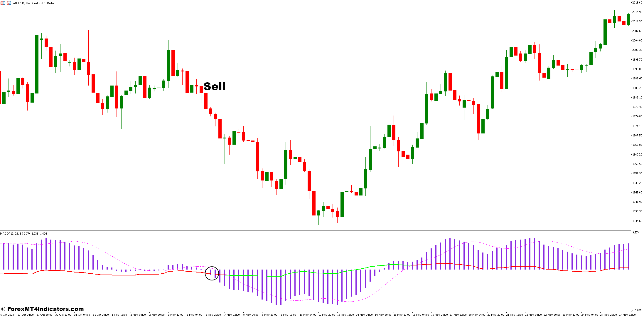 How to Trade with MACD RSI Indicator - Sell Entry