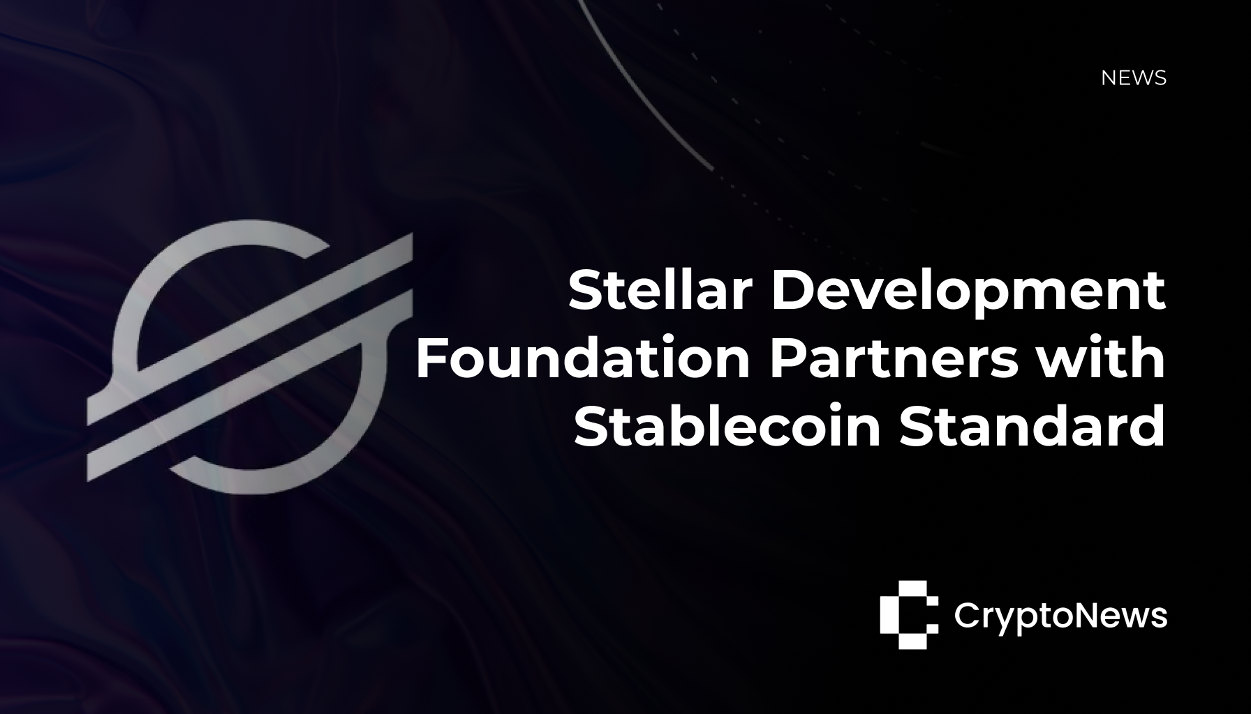 Stellar Development Foundation logo with the text "Stellar Development Foundation Partners with Stablecoin Standard"