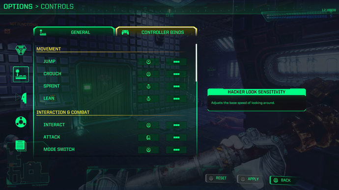 System Shock - remapping console controls