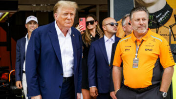 Trump se je udeležil Velike nagrade Miamija kot McLarnov gost
