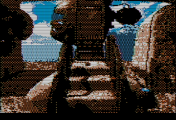 Walking Through A Scene From Riven On The Apple II