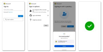 În sfârșit, puteți utiliza cheile de acces pentru a vă conecta la contul Microsoft