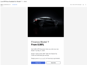 Ora puoi acquistare una nuova Tesla Model Y con un finanziamento APR dello 0.99%! Ma come?... - CleanTechnica